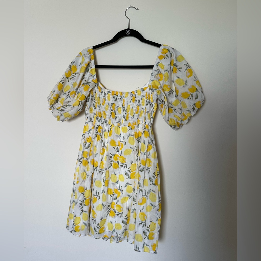 Altar'd State Yellow and White Lemon Dress